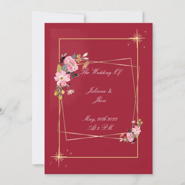 Hochzeitseinladung Einladung (Vorderseite)