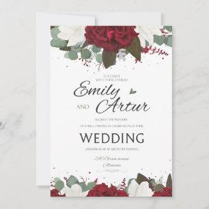 Hochzeitseinladung, Einladung, Karte zum Speichern