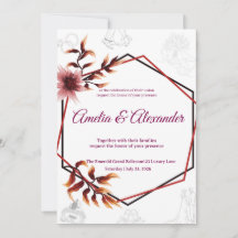 Hochzeitseinladung · Elegante Blumengestaltung ·