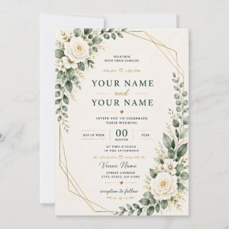 Hochzeitseinladung, elegante Hochzeitseinladung, f Einladung