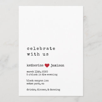 Hochzeitseinladung - Feiern Sie mit uns Einladung
