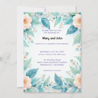 Hochzeitseinladung Floral Einladung