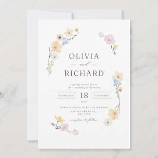 Hochzeitseinladung Floral Elegant  Einladung