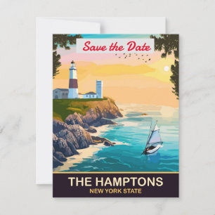 Hochzeitseinladung für die Küste von Hamptons New Save The Date