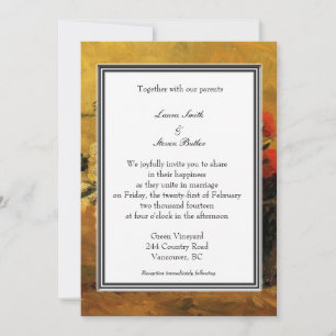 Hochzeitseinladung für Feiertage. van Gogh Einladung