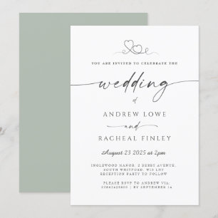 Hochzeitseinladung für Schriftart mit elegantem Dr Einladung