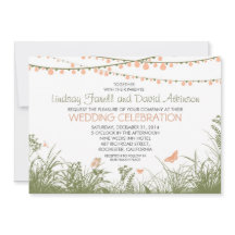 Hochzeitseinladung für Wildblumen und Streichellic