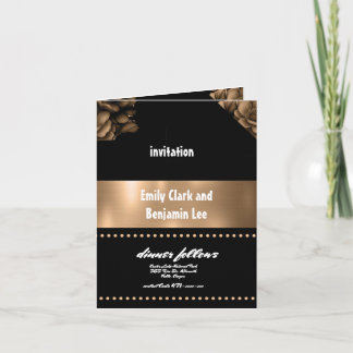 Hochzeitseinladung Gold Farbkarte Einladung