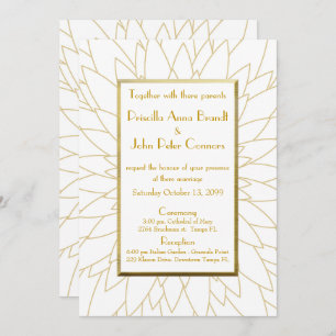 Hochzeitseinladung, großartiger Gatsby, Dahlia geo Einladung