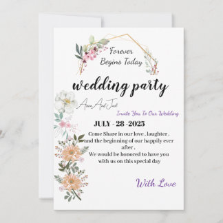 Hochzeitseinladung, Hochzeitseinladungskarte Einladung