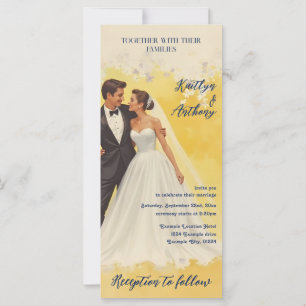 Hochzeitseinladung im Stil der Belle Époque