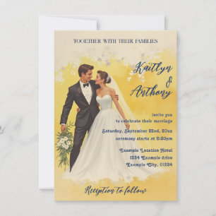 Hochzeitseinladung im Stil der Belle Époque
