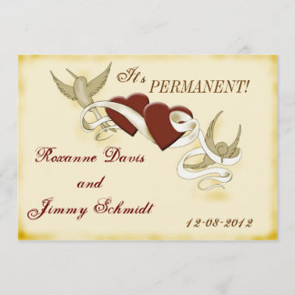 Hochzeitseinladung im Stil von Vintage-Tätowierung Einladung