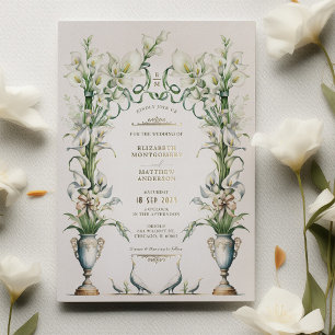 Hochzeitseinladung im viktorianischen Stil mit Cal Folieneinladung