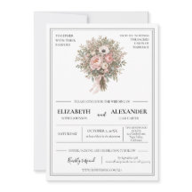 Hochzeitseinladung im Vintage- & Gartenromantik-St