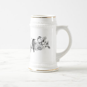 Hochzeitseinladung im Vintage-Stil für Liebesvögel Bierglas