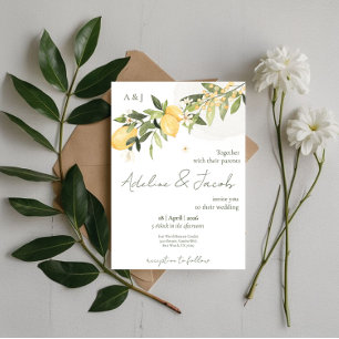Hochzeitseinladung im Zitronengarten-Stil Einladung