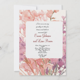 Hochzeitseinladung Karren pink kleine petalforal Einladung
