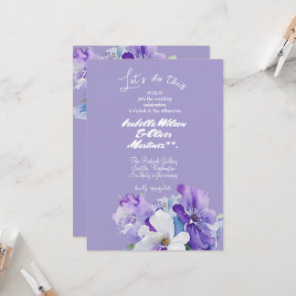 Hochzeitseinladung Lavendel farbenfroh Einladung