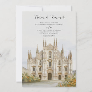 Hochzeitseinladung Milan Destination Skyline Einladung