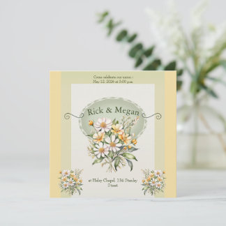 Hochzeitseinladung mit Charme der Gänseblümchen Einladung