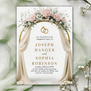 Hochzeitseinladung mit floraler Bogendekoration Einladung