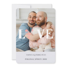 Hochzeitseinladung mit individuellem Foto, Namen u