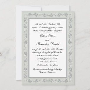 Hochzeitseinladung mit komplizierten Reben Einladung