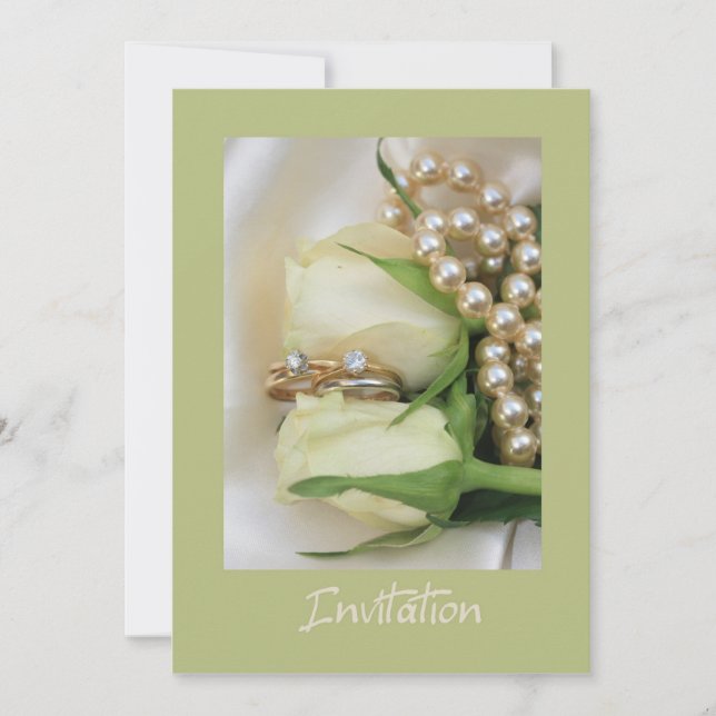 Hochzeitseinladung mit Rosenblüte Einladung (Vorderseite)