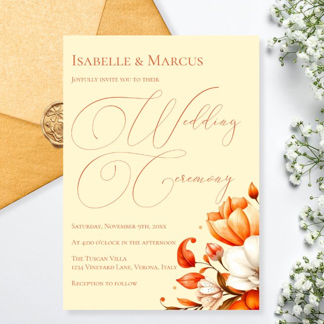 Hochzeitseinladung mit sanften Sonnenuntergangstön Einladung (Soft Sunset Hues Wedding Invitation)