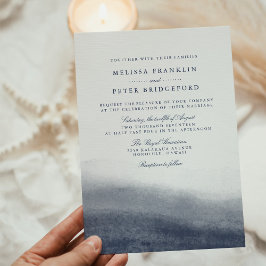 Hochzeitseinladung mit Streifenhintergrund Einladung
