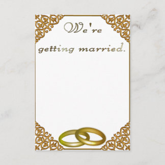Hochzeitseinladung mit vergoldetem Rahmen Einladung