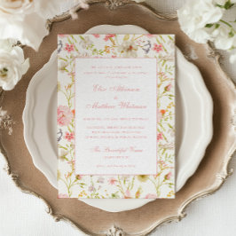 Hochzeitseinladung mit Vintage-Blumenmuster Einladung