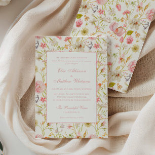 Hochzeitseinladung mit Vintage-Blumenmuster Einladung