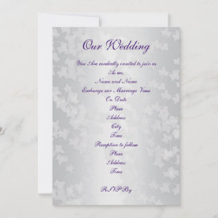 Hochzeitseinladung mit weißem Efeu auf Satin Einladung