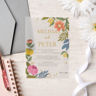 Hochzeitseinladung mit Wildblumen