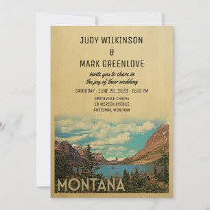 Hochzeitseinladung Montana Vintage Gletschersee Einladung