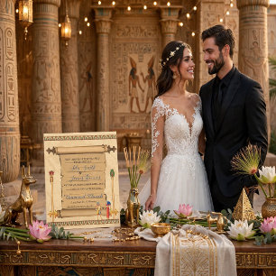 Hochzeitseinladung pharaonisches Erbe auf Papyrus Einladung