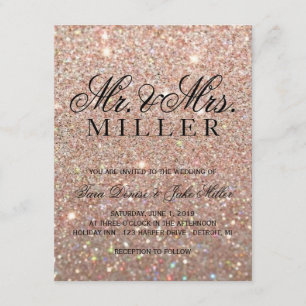 Hochzeitseinladung - Rose Gold Glitzer Fab Einladung