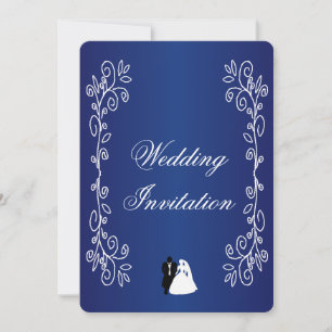 Hochzeitseinladung Royal Blue Bride Groom Einladung