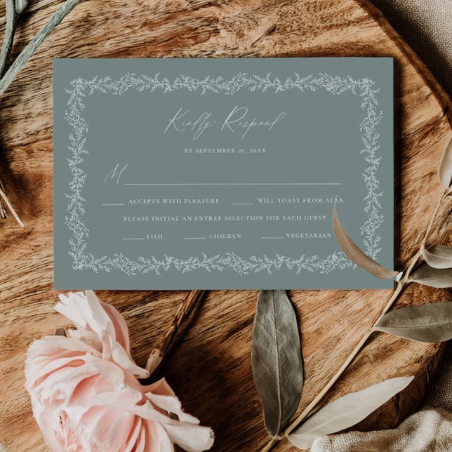 Hochzeitseinladung RSVP-Antwortkarte im Dusty Sage RSVP Karte (Von Creator hochgeladen)