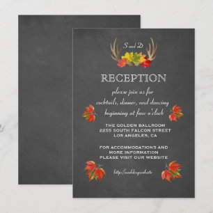 Hochzeitseinladung Rustikale Herbst-Rezeption mi Einladung