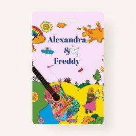 Hochzeitseinladung Rustikales Festival Hippie Fun Ausweis