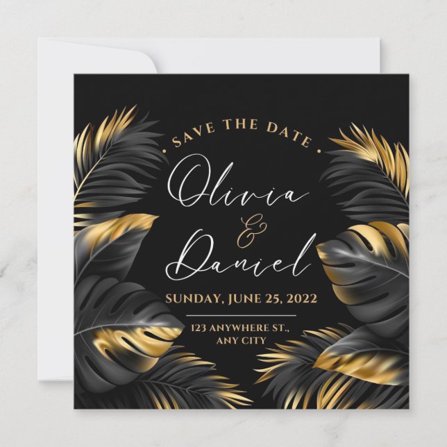 Hochzeitseinladung Save The Dates Date (Vorderseite)