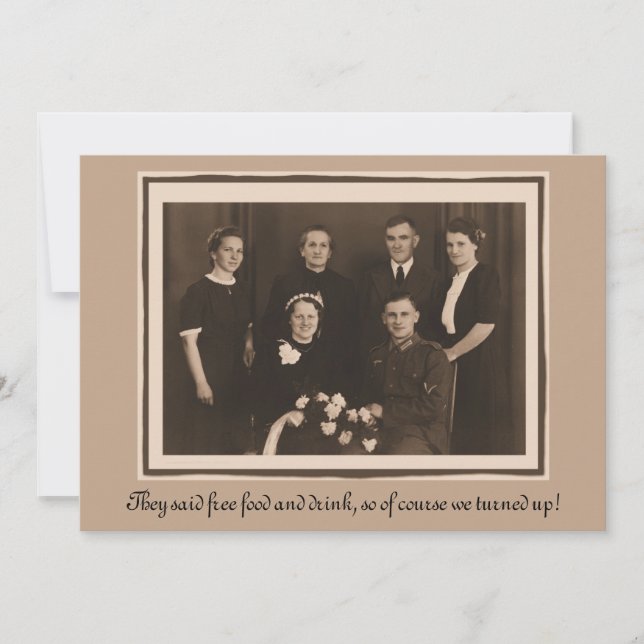 Hochzeitseinladung Spaß lustiger Sondertext Einladung (Vorderseite)