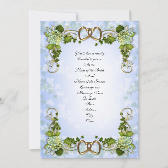 Hochzeitseinladung Spring Hydrangeas Einladung (Vorderseite)