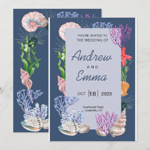 Hochzeitseinladung Unter dem blauen Ozean modern Einladung