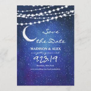 Hochzeitseinladung unter den Sternen zum Vormerken Einladung