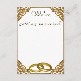 Hochzeitseinladung vergoldete Rahmen Einladung