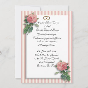 Hochzeitseinladung Vintage Rose Shabby Chic Einladung